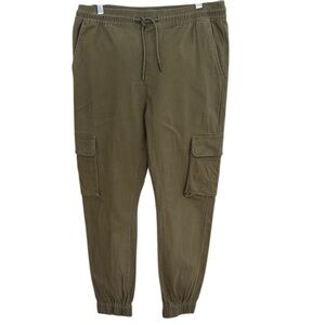 And Now This Men’s Olive Cargo elastic waist,  drawstring jogger pants sz M.